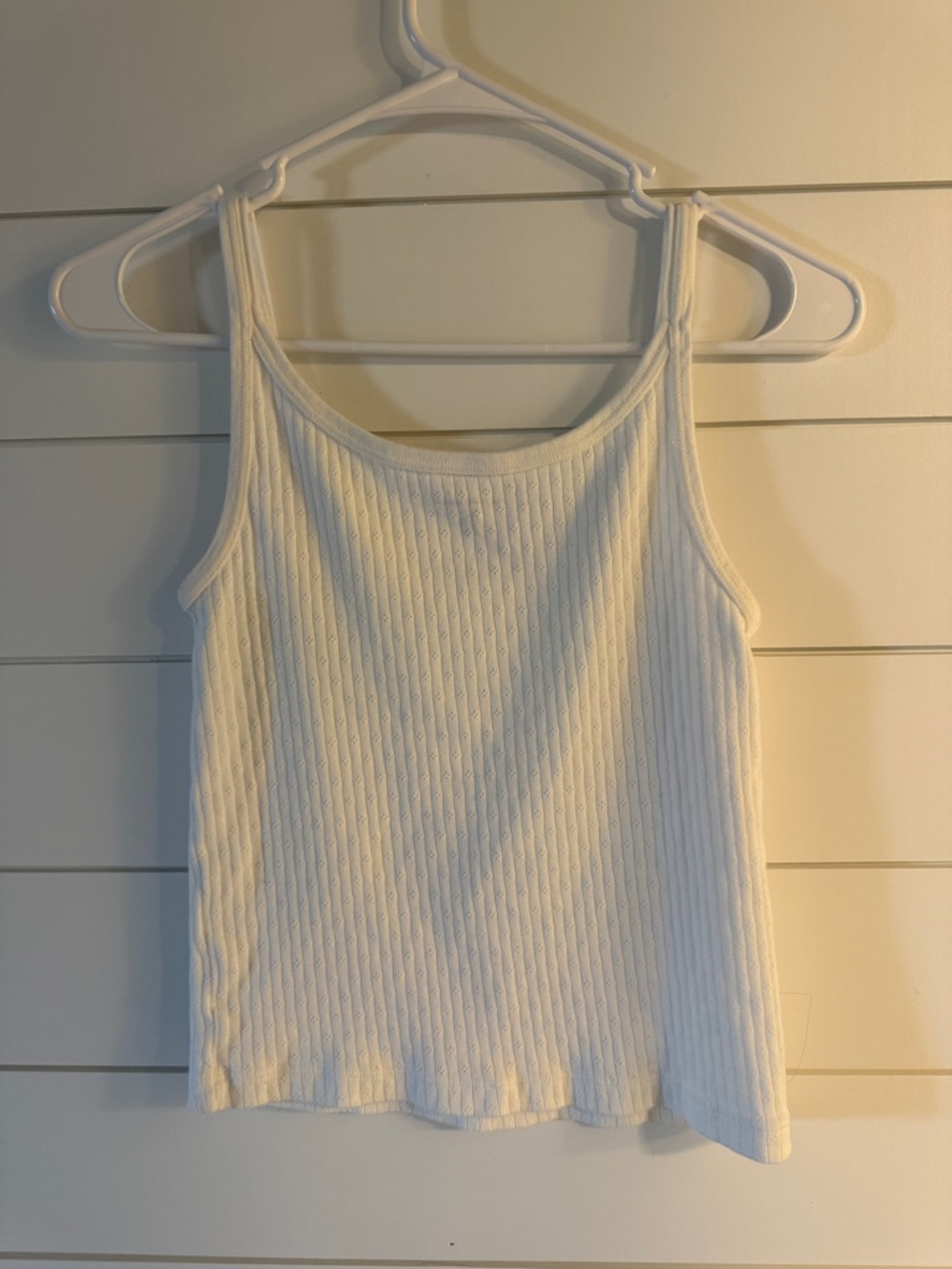 Women’s White Brandy Melville Tank Top Cropped Size S